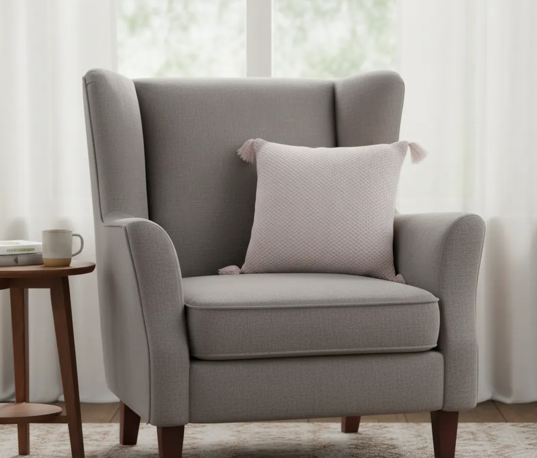 Light Checkered Akhmim Cushion 1