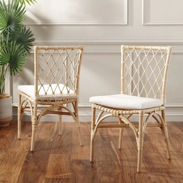 Bamboo Dining Chair Set - 2 Pieces 2