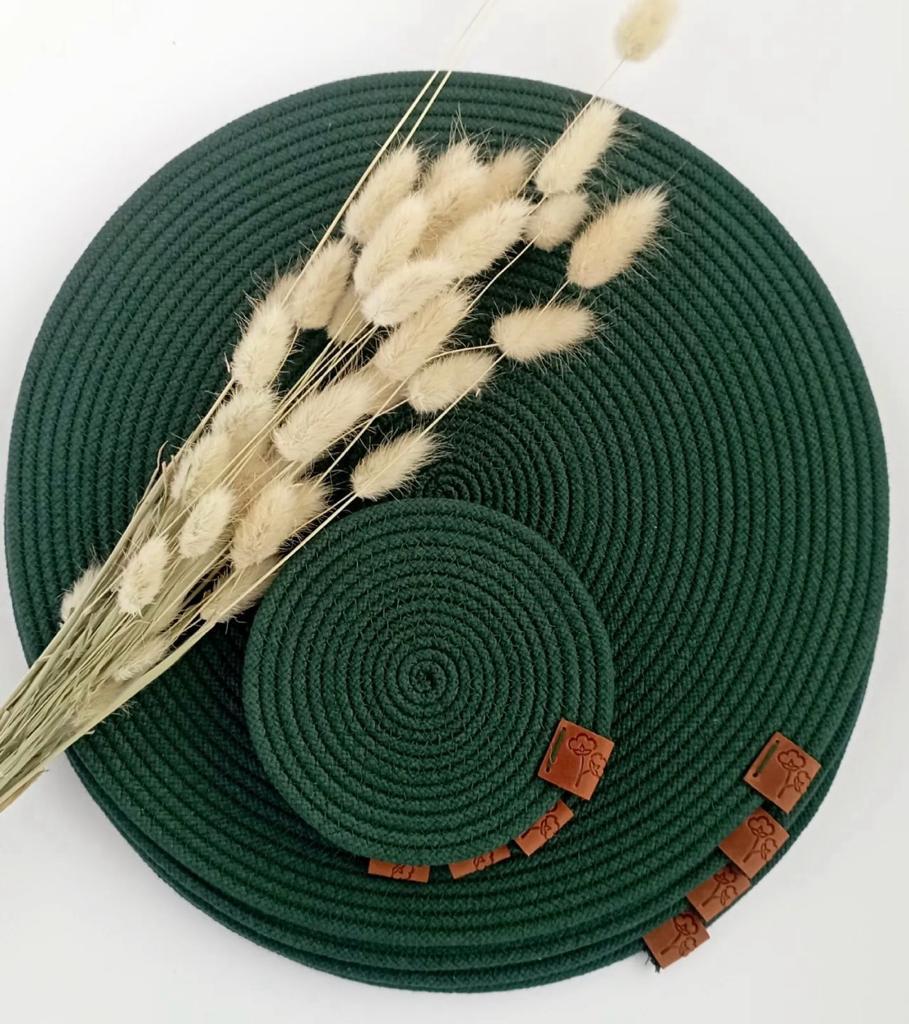 Handmade Woven set of one Placemat and one coaster 0