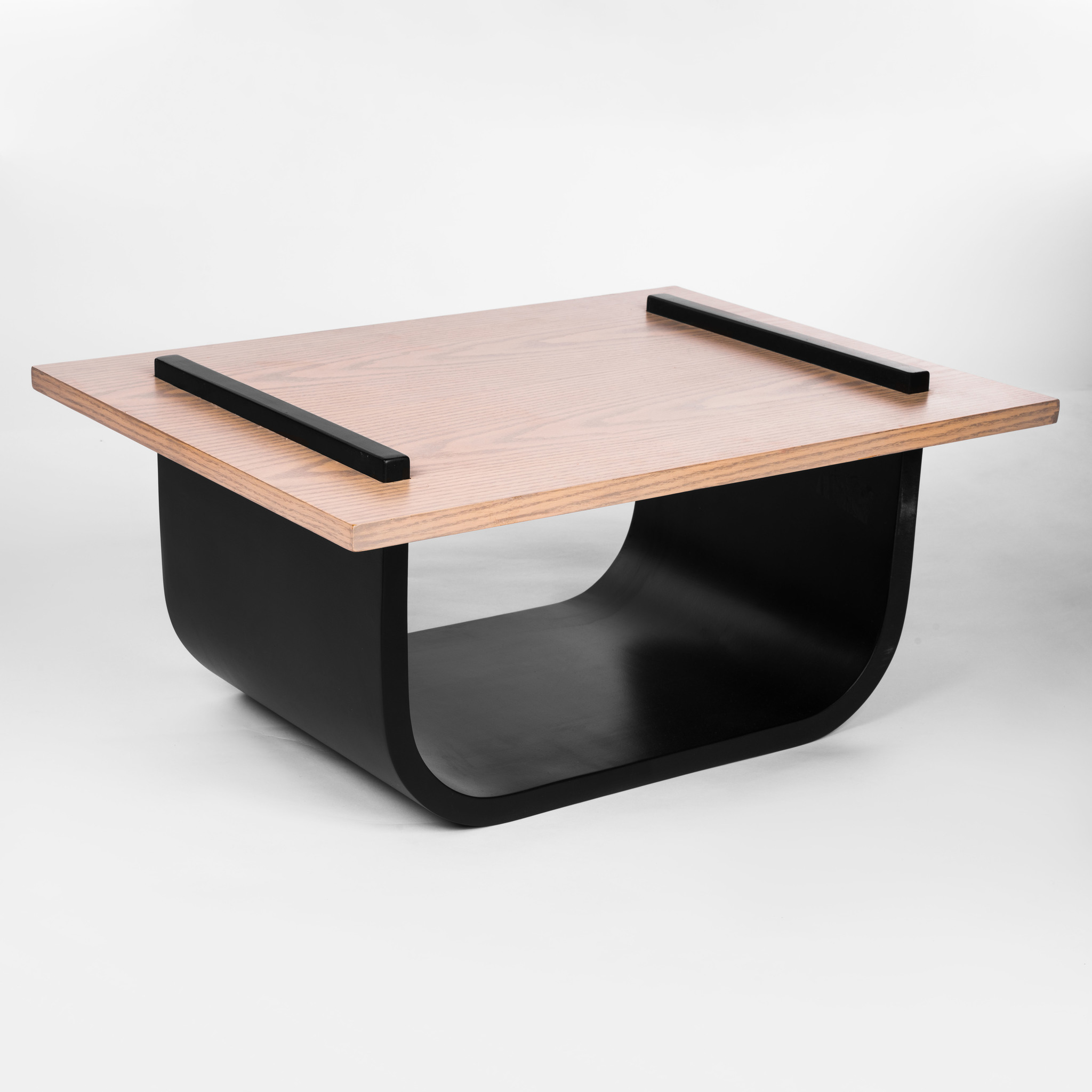 Oak Coffee Table - North American Material - Black Base 0