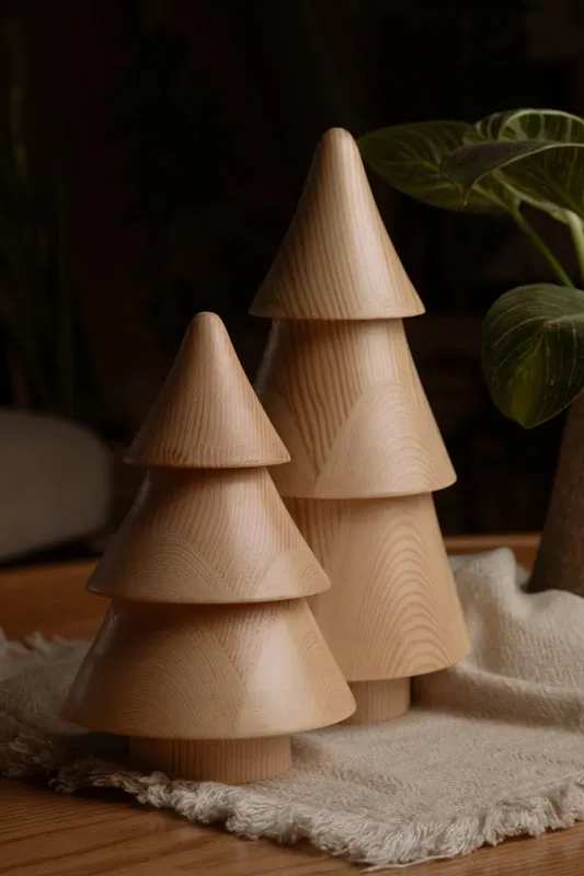 Minimalist Wooden Christmas Trees – Set of 2 1