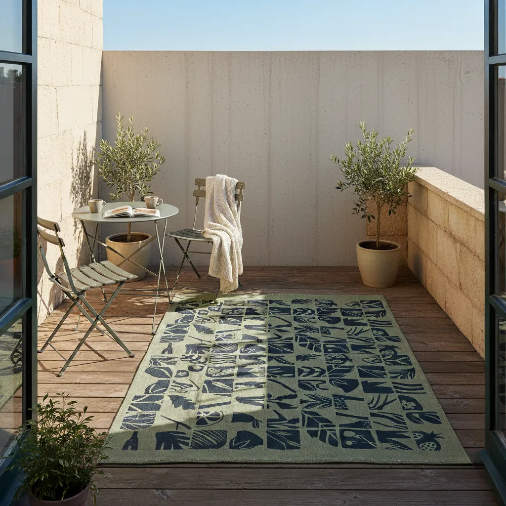 Khudra Handwoven Cotton Rug 1