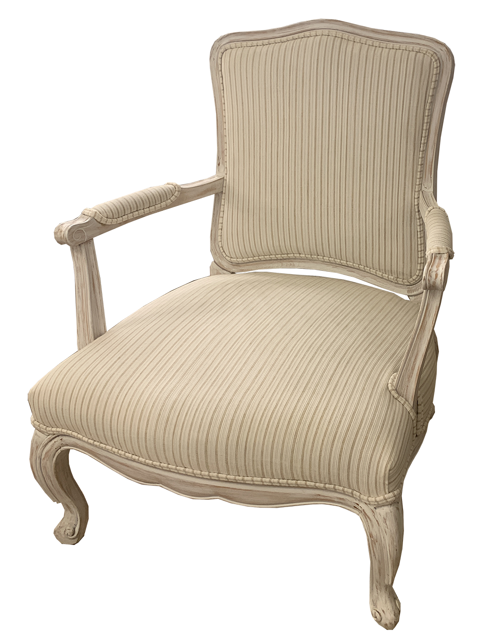 Naan Armchair With Wooden Frame - Upholstered Back & Seat 0