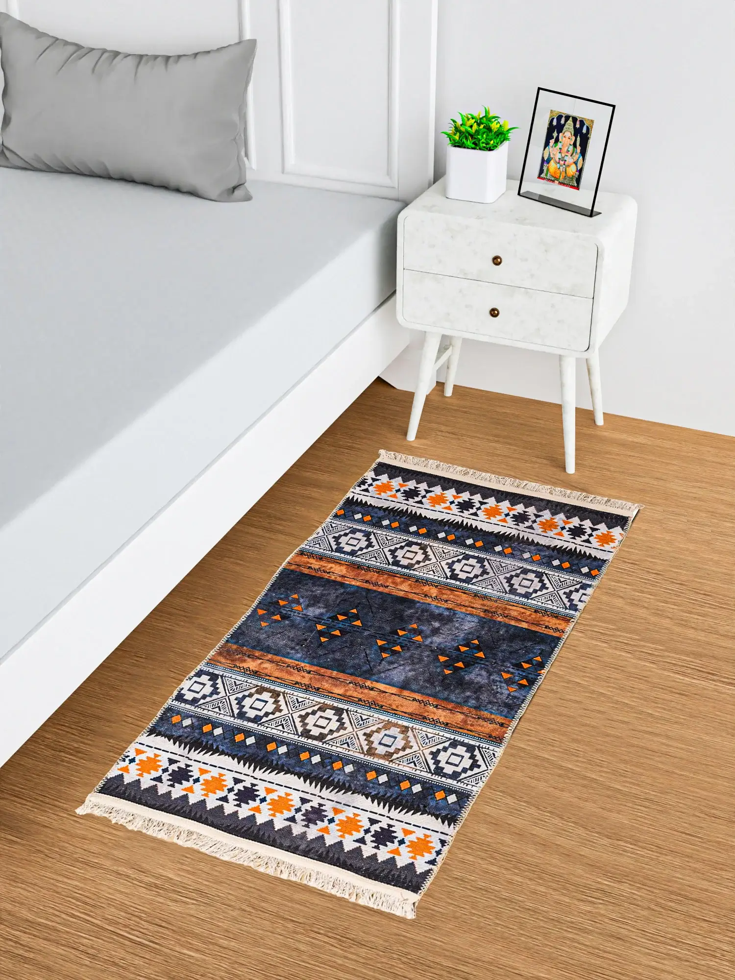 Badawi Digital Woven Rug Blue 3