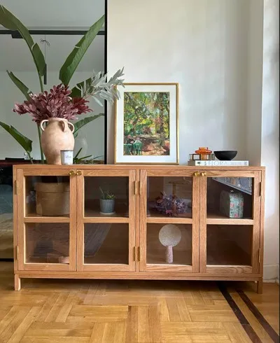 NJ Buffet/ Back sofa Wooden Body With Glass Front 1