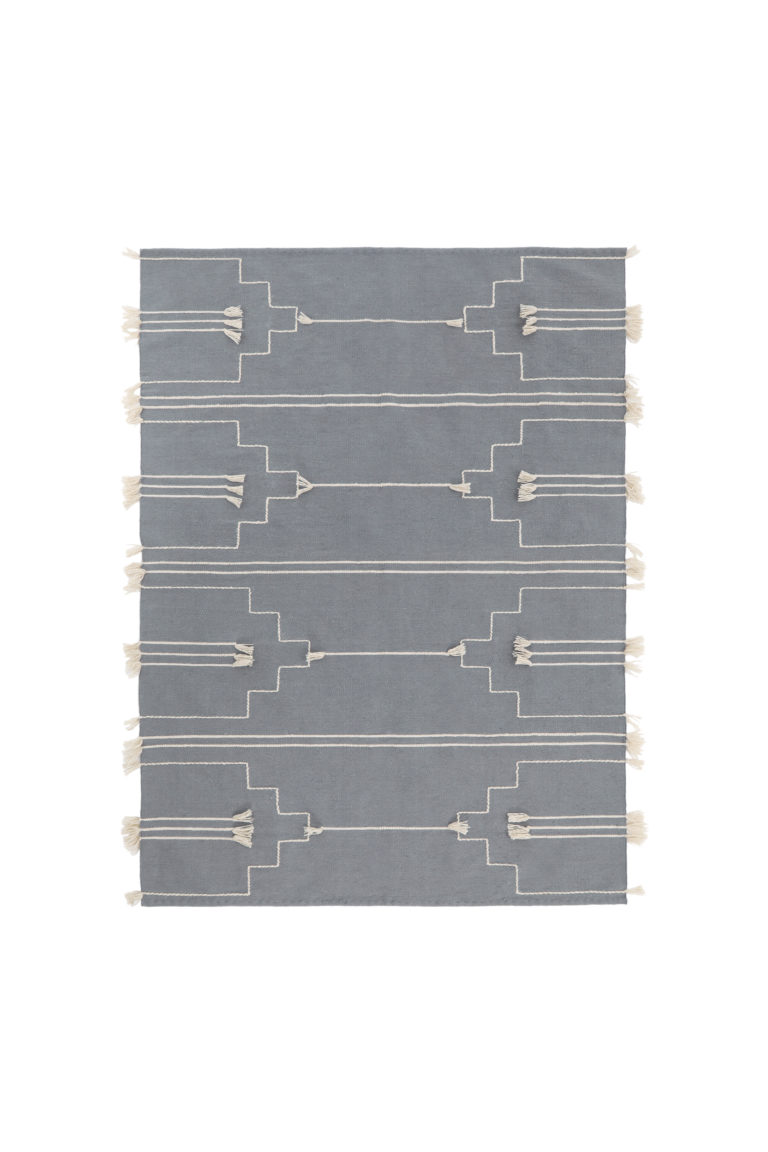 Grey Drift Handwoven Wool Rug – Soft Texture with Cotton Base for a Timeless Look 0
