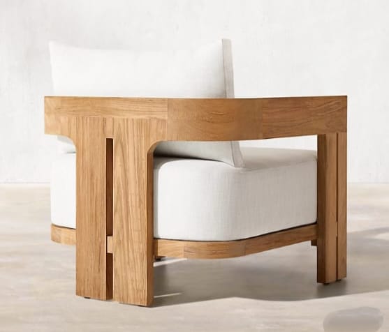 Oxford Swedish Wood Outdoor Chair With Waterproof Fabric 1