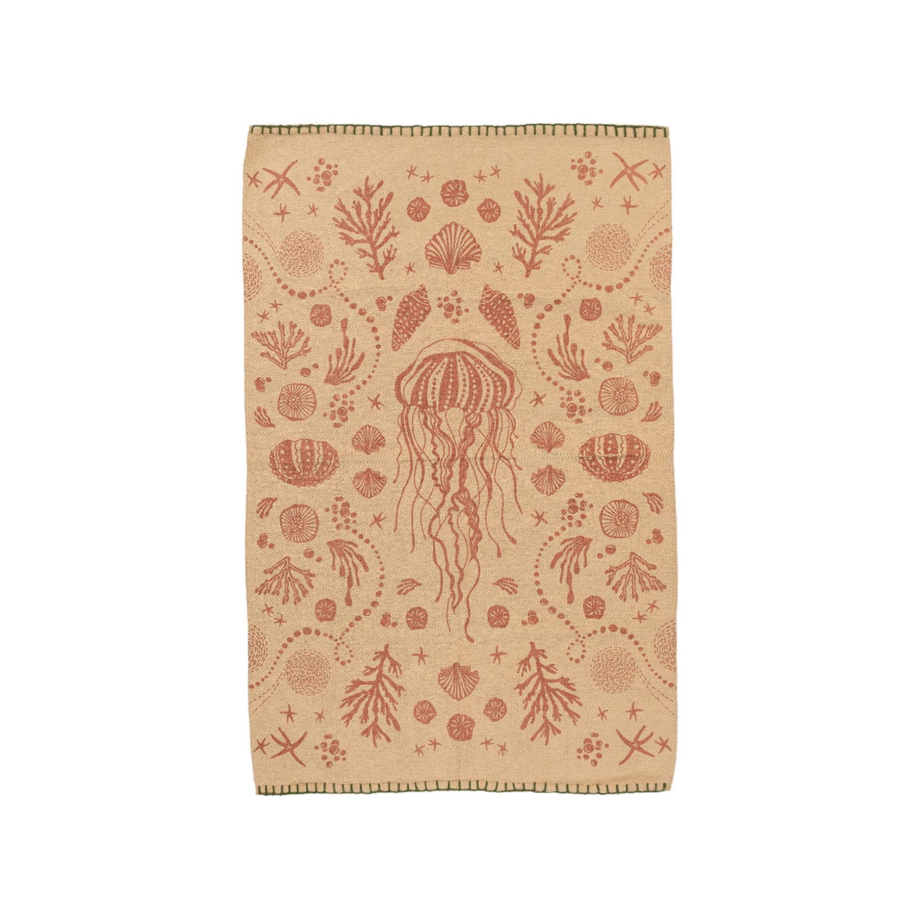 Marine Cotton Kilim Rug 0