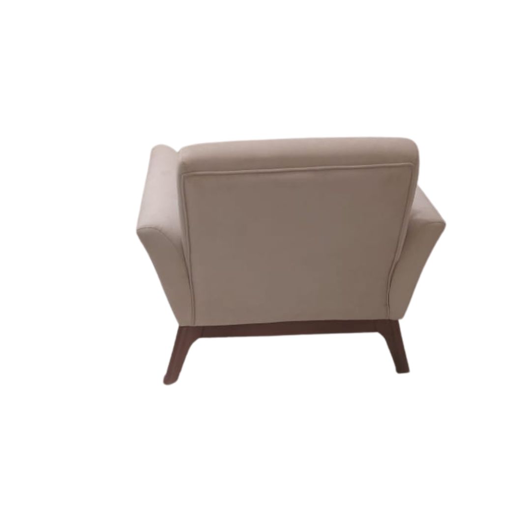 Modern Casual Armchair In Beech Wood - Upholstered Body 5