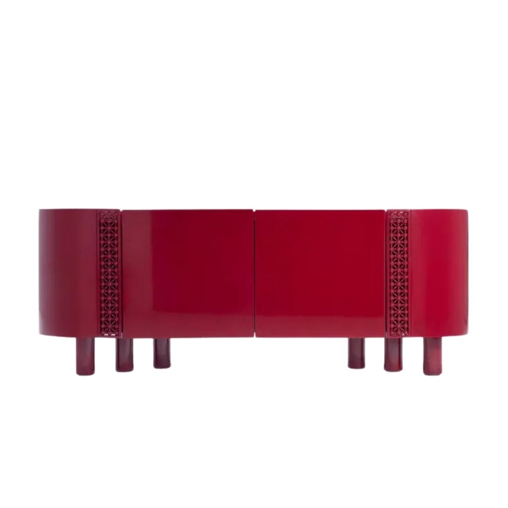 Mashrabiya Buffet Beech Wood with High Gloss Lacquered Finish 0