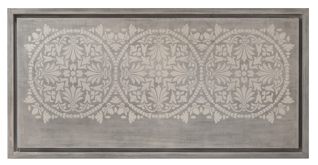 Warda Grey Headboard (120 cm) - Elegant White Decoration 0