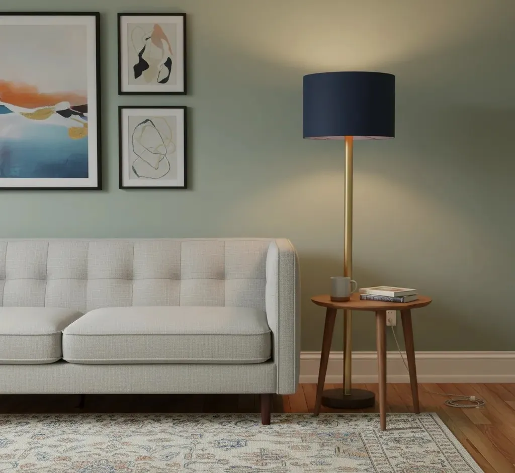 Floor Lamp-Blue & Gold - YL200 1
