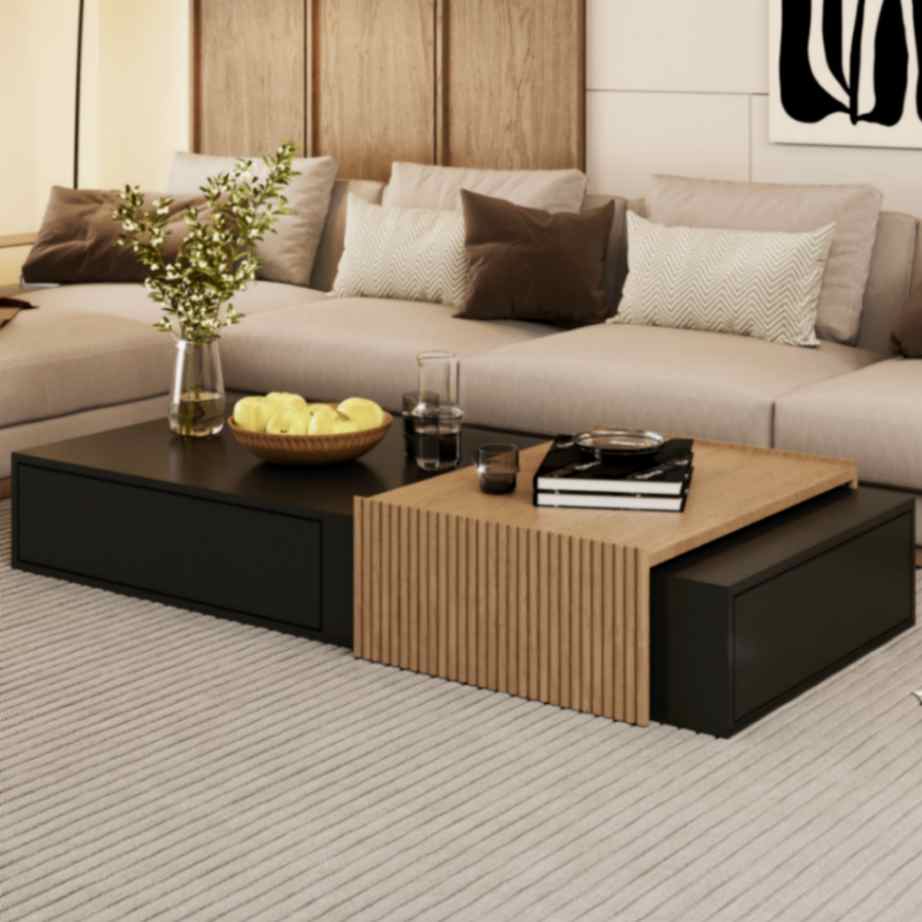 Charlie L Shape Sofa With Side Shelves 2