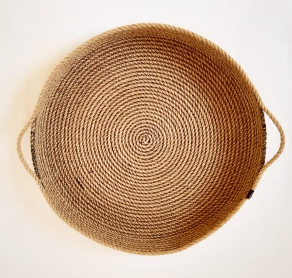 Woven Jute Rope tray with lid 2