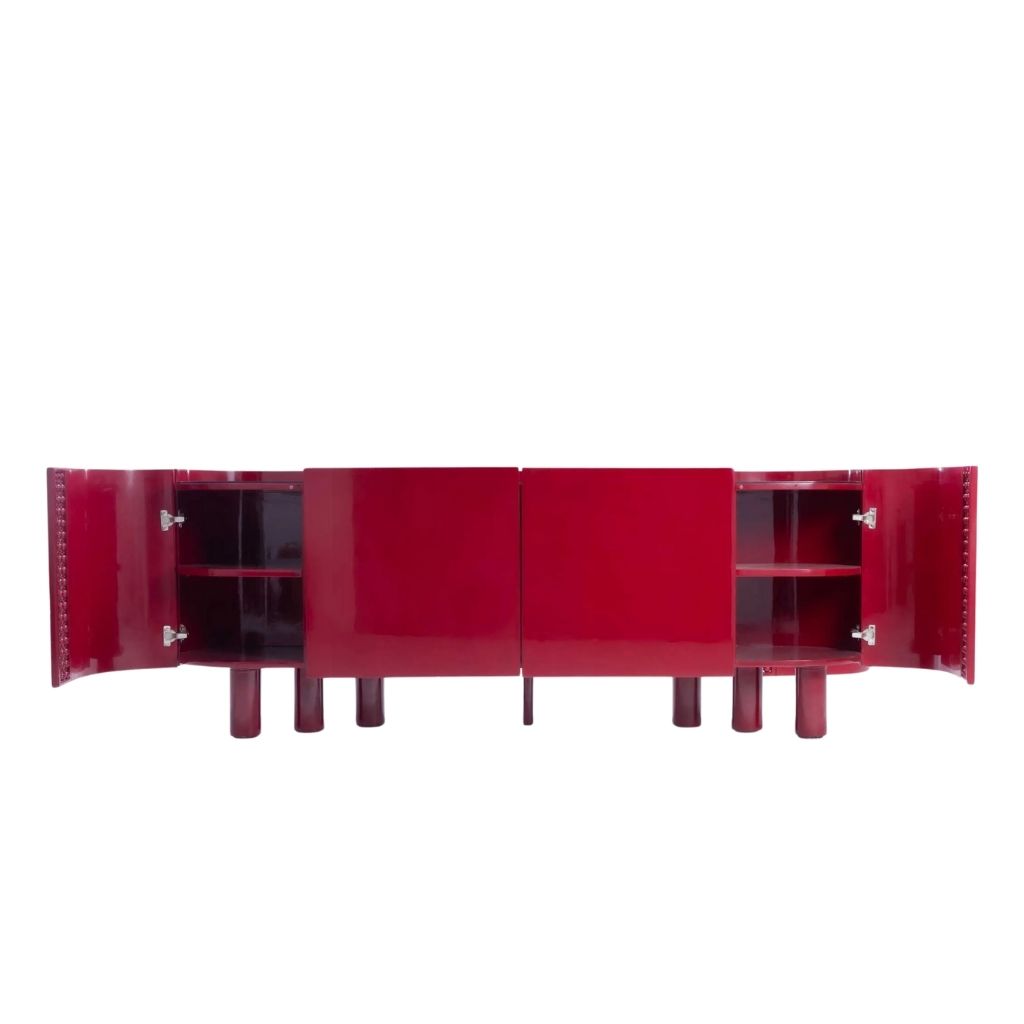 Mashrabiya Buffet Beech Wood with High Gloss Lacquered Finish 1