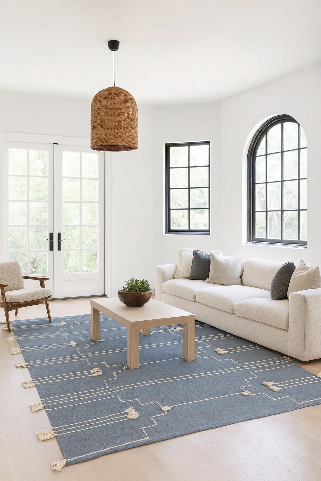 Grey Drift Handwoven Wool Rug – Soft Texture with Cotton Base for a Timeless Look 1