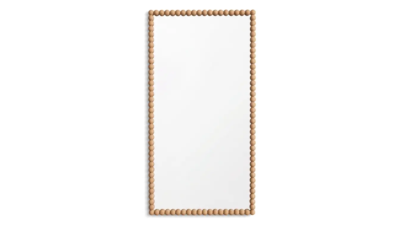 Nawa Long wooden Beaded Mirror