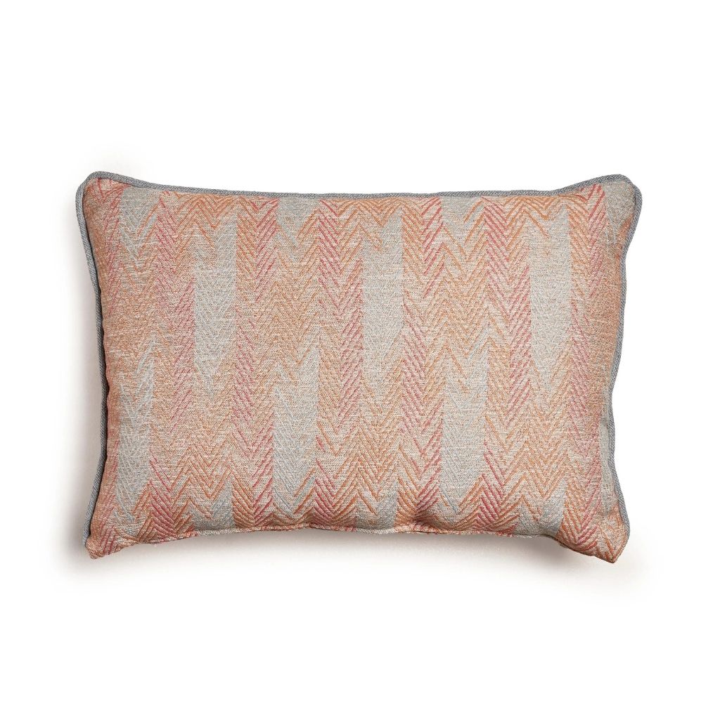 Brick Orange Pattern Cushion With Piping 0
