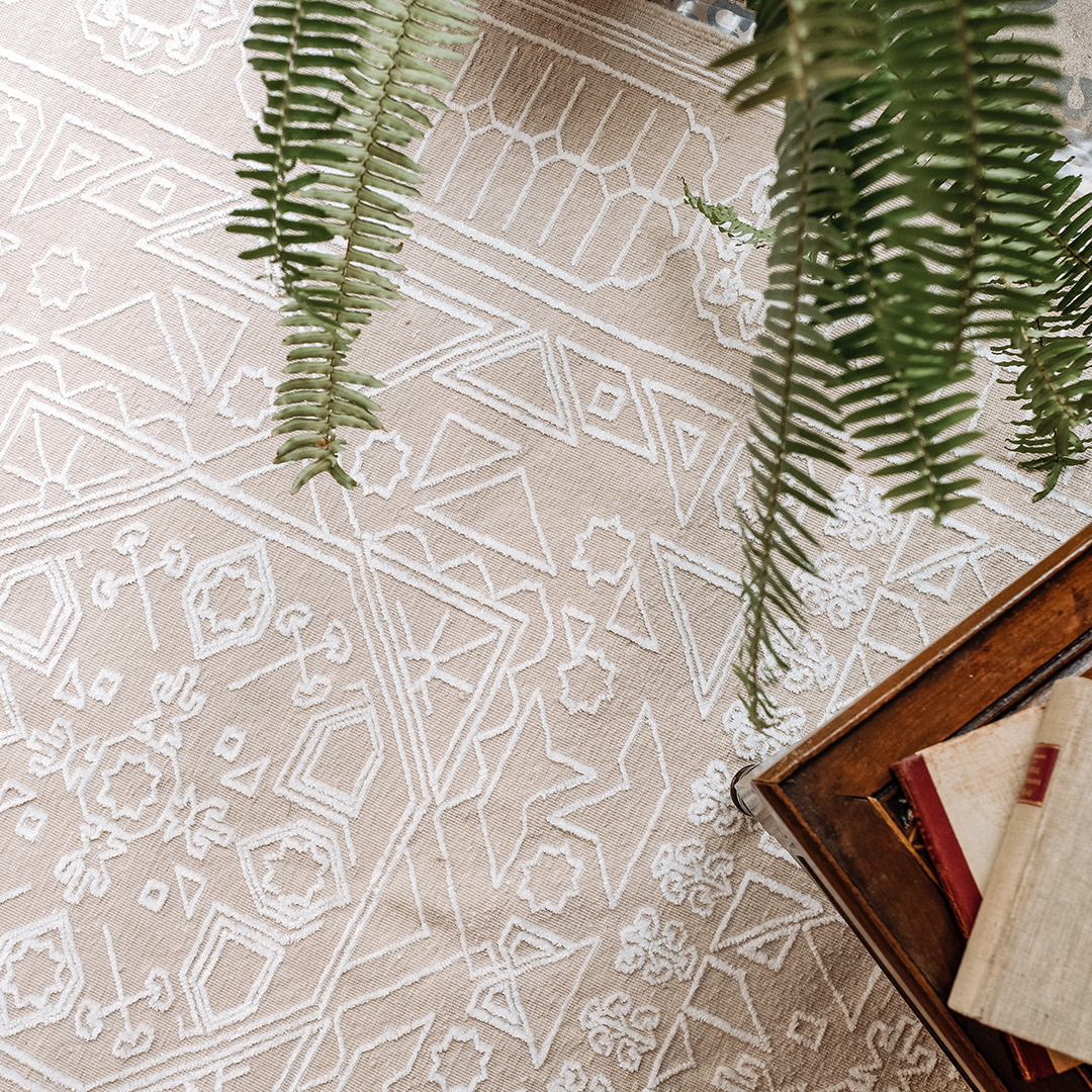 Beige Pendant Hand-knotted Carpet 3