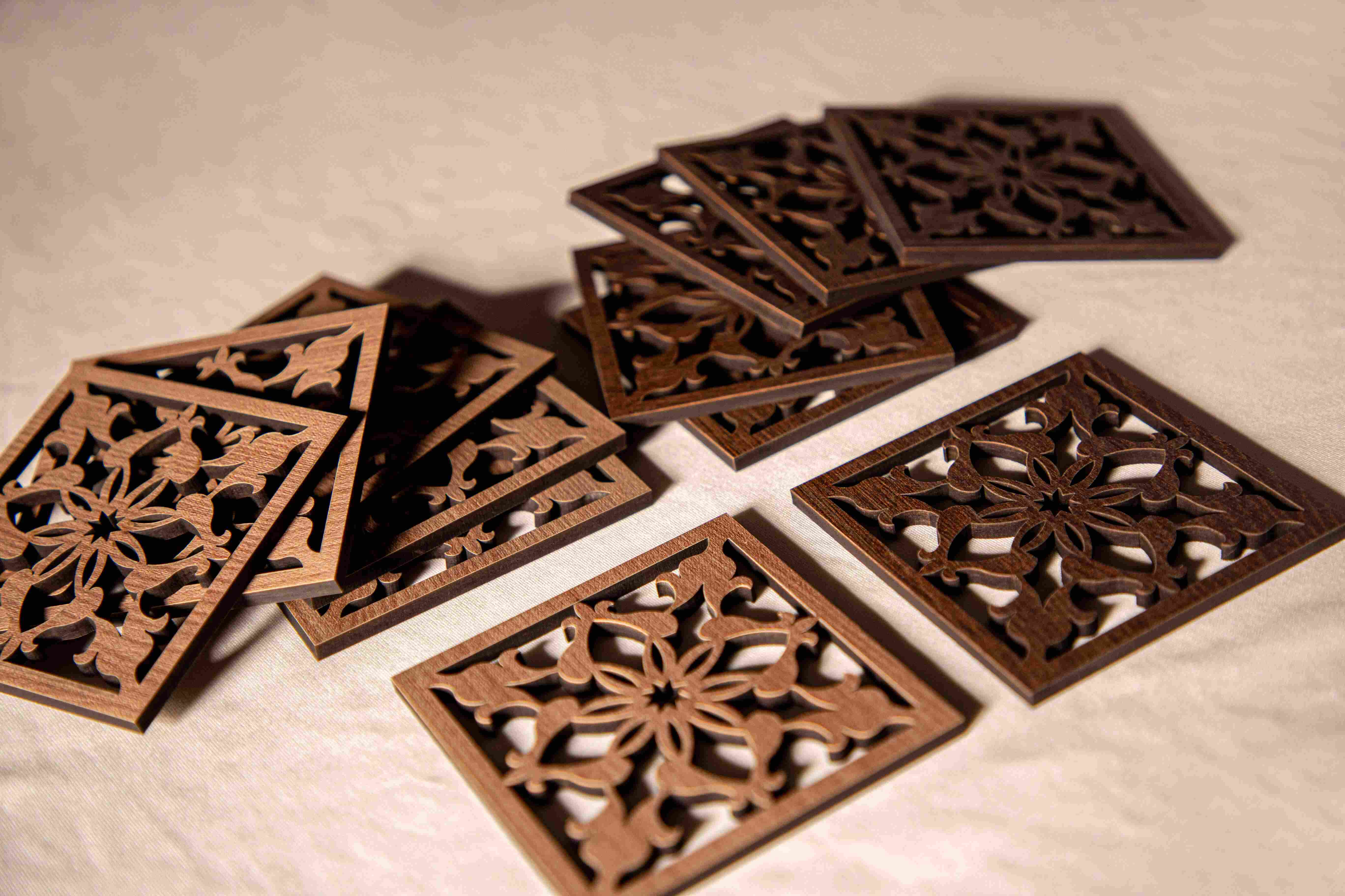 Afghan Coasters - Set of 6 5