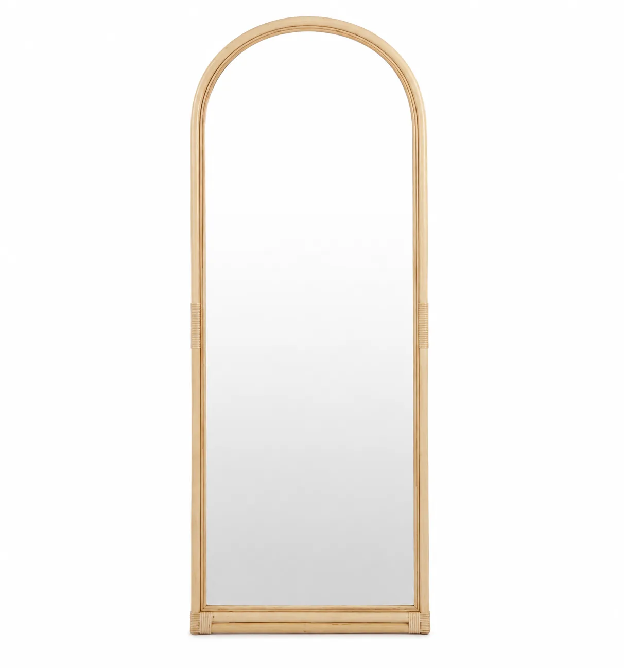 Ovale Arched Bamboo Wall Mirror image