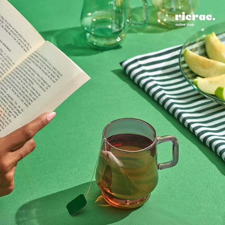 Relando- Hand Blown Glass Mug Green 2