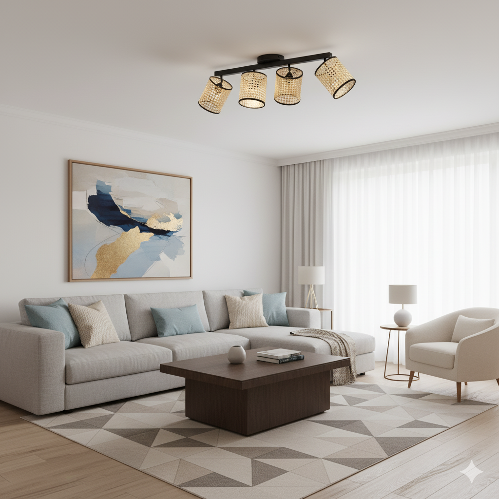 Beige and Black Ceiling Lamp -YL1145 1