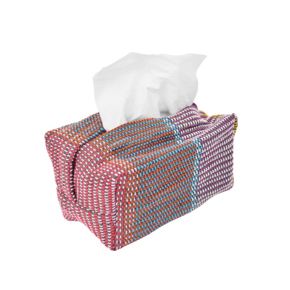 غطاء علبة مناديل منسوج يدويًا image