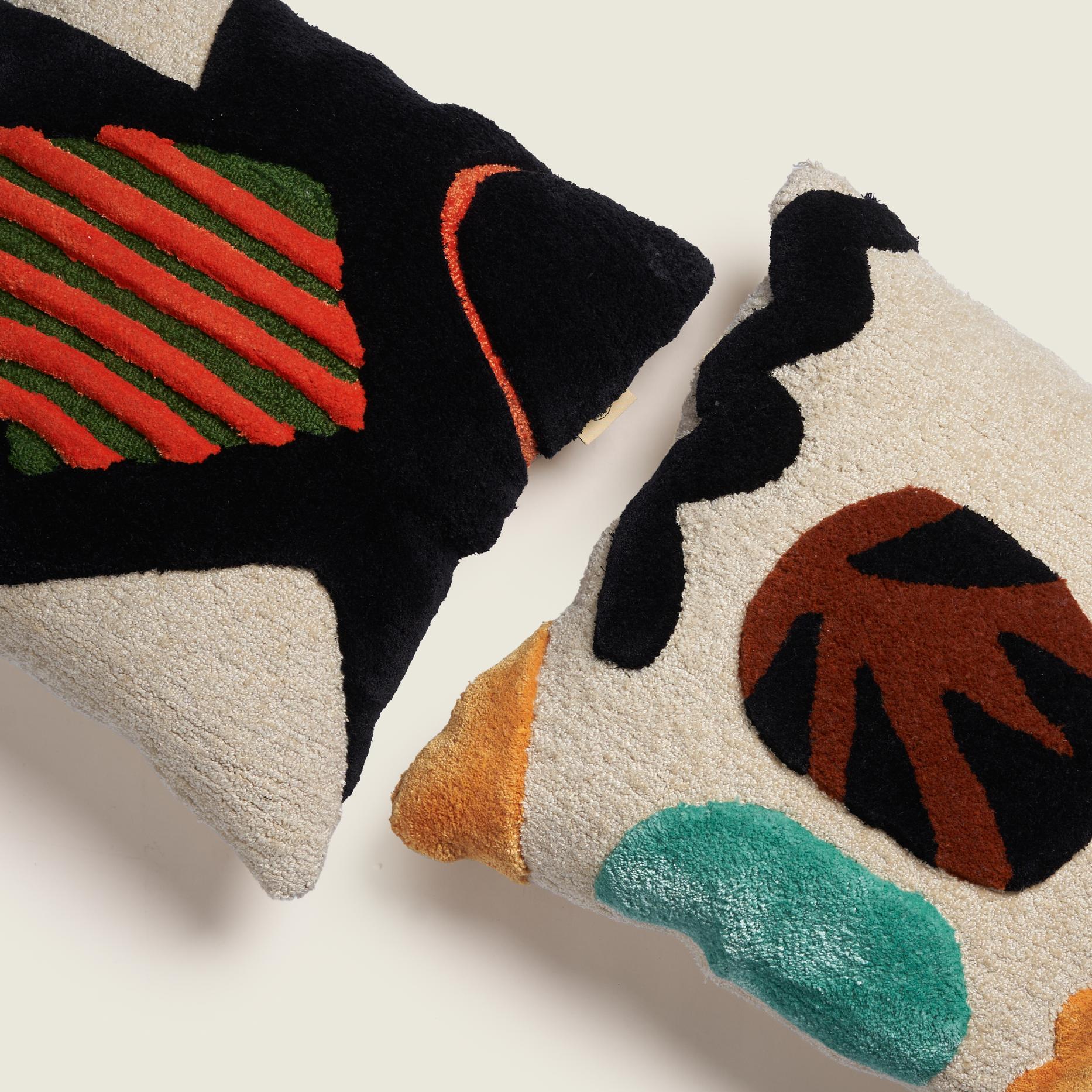 Blocks - Tufted Wool Cushion 2