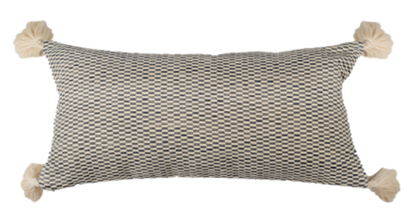 Dark Checkered Akhmim Cushion 0