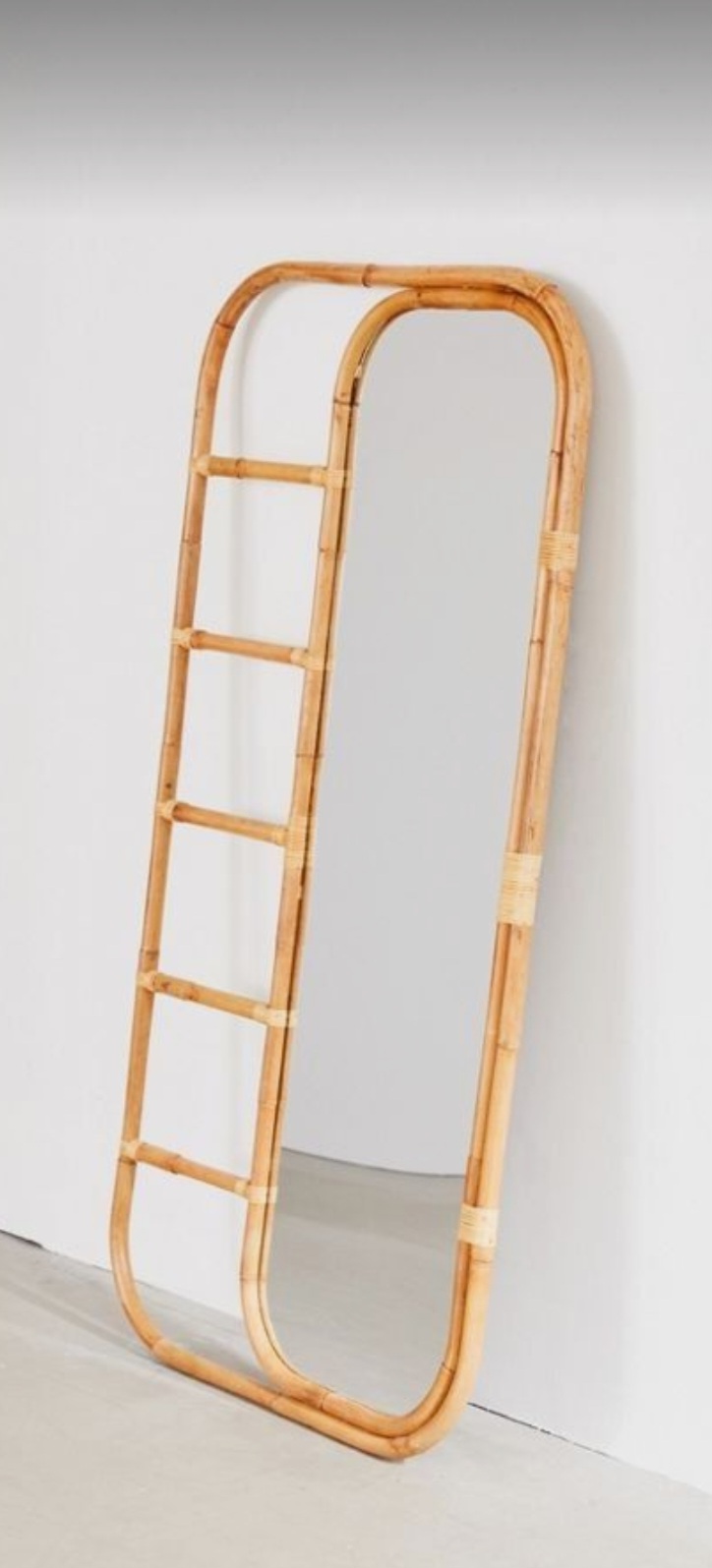 Bamboo Mirror – Multi-Use Frame with Ladder Design 0