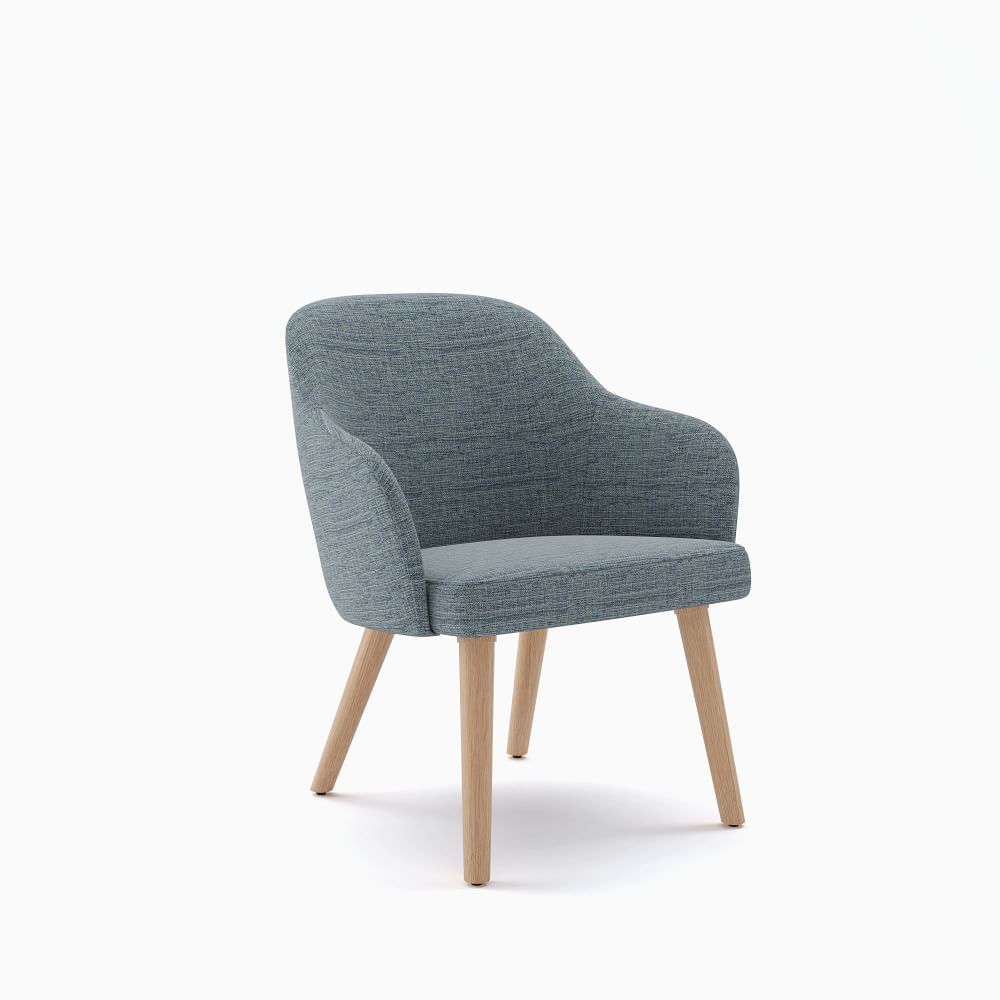 Lilly Arm Chair With Sponge Seat & Wooden Legs - Hippo59 2