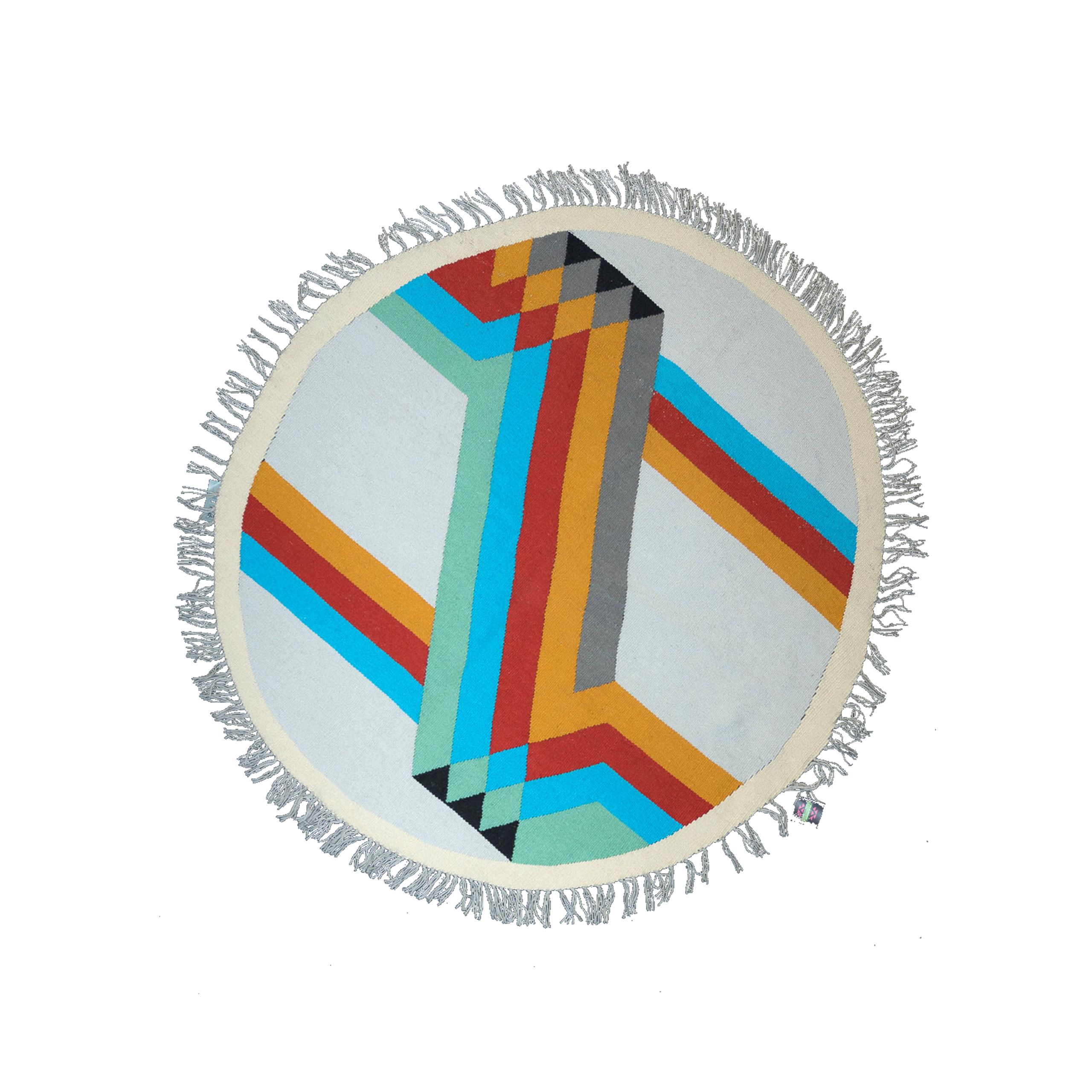 Crossing Lanes Kilim Round Rug 0