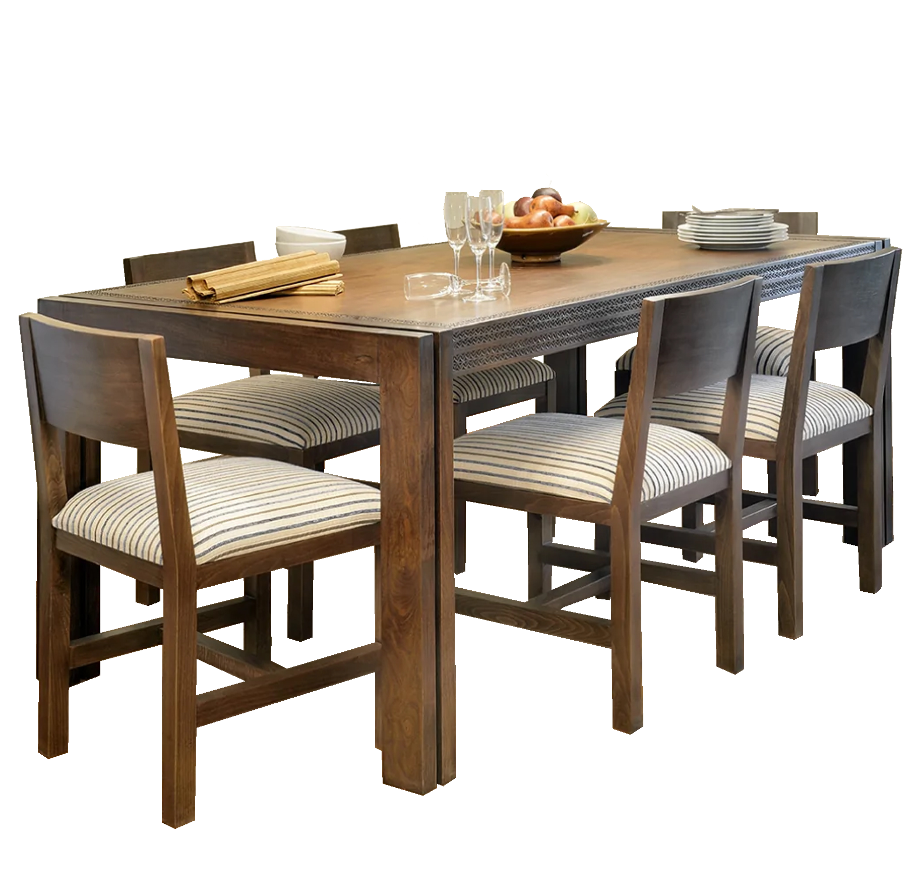 Enriche Classic Dining Table With Handcrafted Engravings 1