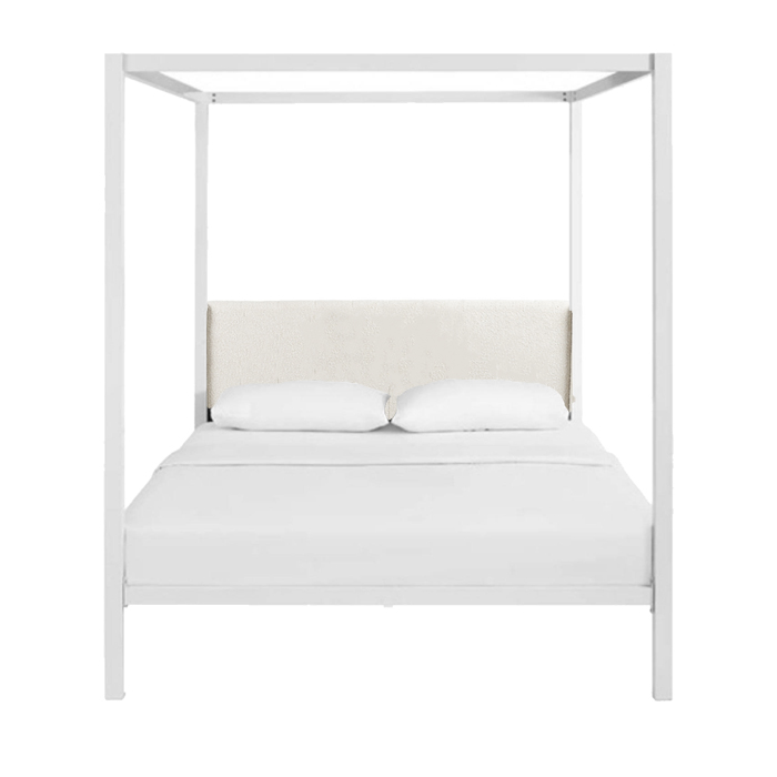 Canopy Bed With Upholstered Back 0