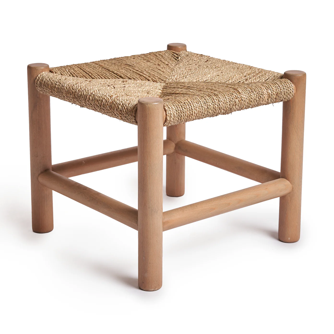 Seagrass Stool - Handwoven With Study Wooden Frame 1
