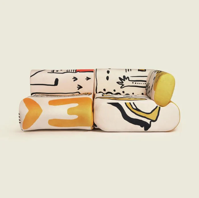 Kipu Single Seat Yellow - Vibrant Velvet Design with Comfortable Foam Padding 2