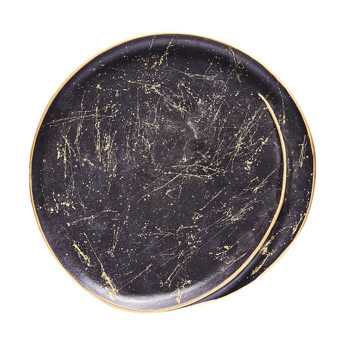 Gi Designs Era Medium Plate Black * Gold 22cm 0