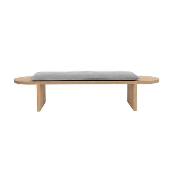 Baransu Oval Upholstered Cushion Bench 0