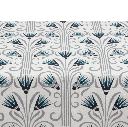 Blue Lotus Linen Tablecloth 1