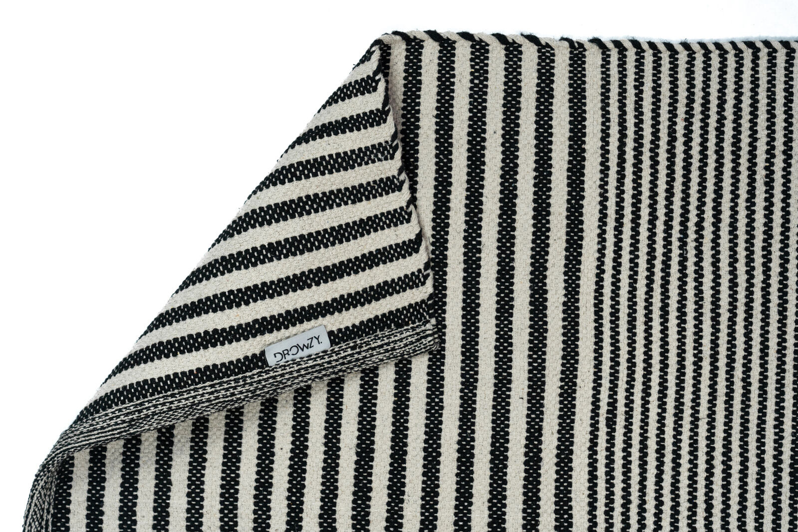 Black Stripes Cotton Floormat 1