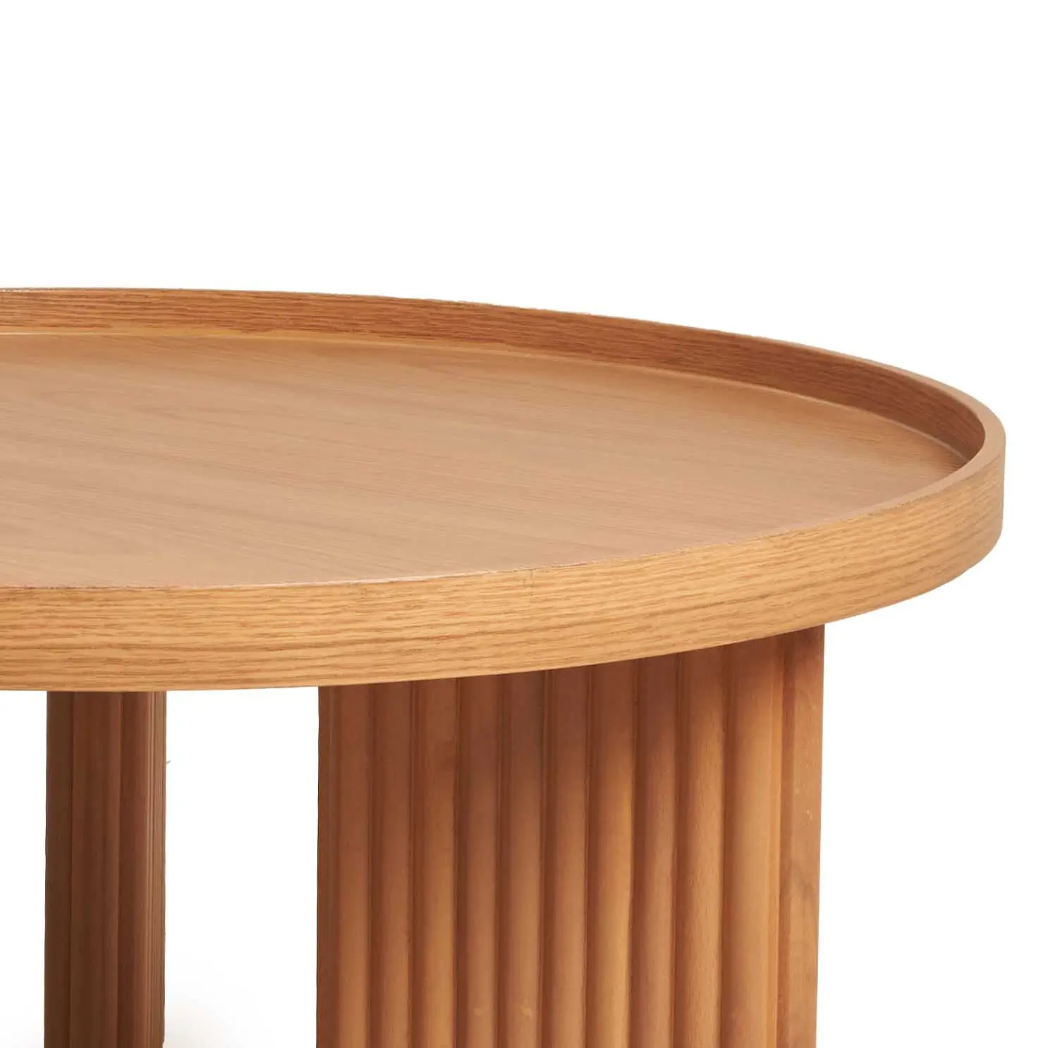 Arkan Round Coffee Table With Solid Beech Legs 3