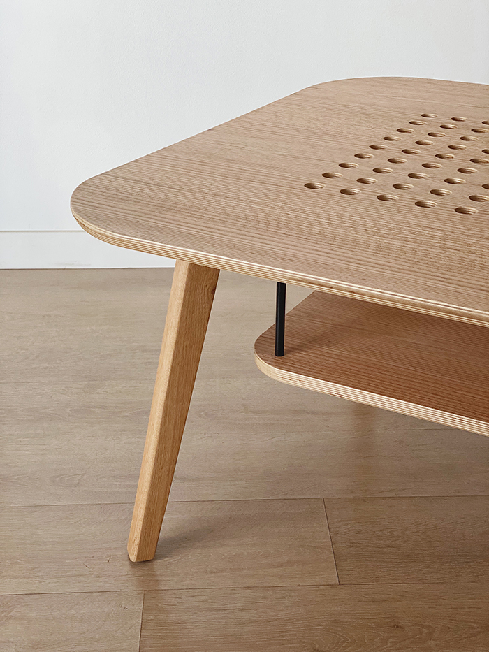 Nordica Alida Coffee Table - Oak Veneer - Lower Shelf 1