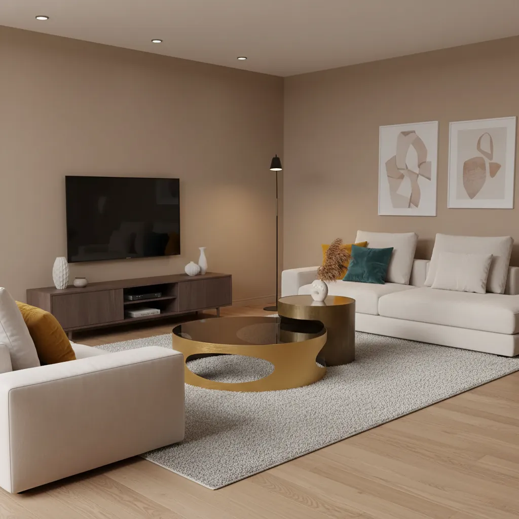 Milano Coffee Table Set - Metal & Glass Top 1