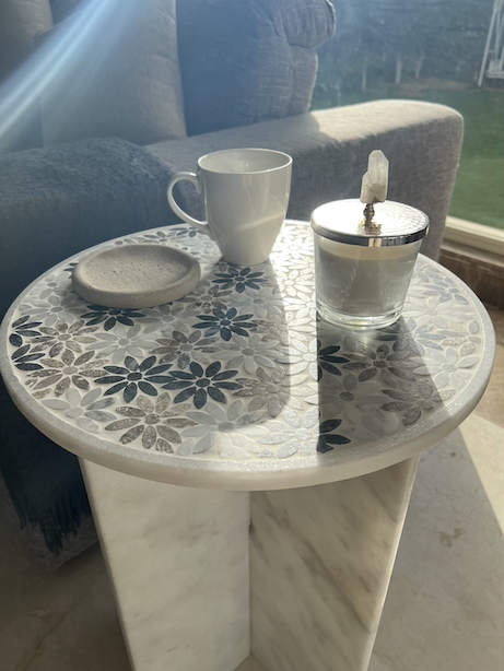 In Full Bloom Marble Side Table 3