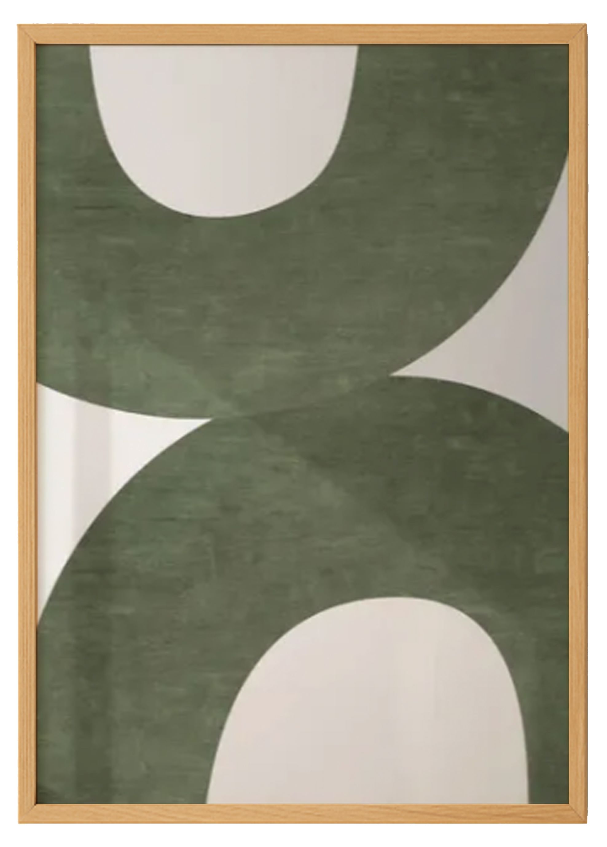 Green & Beige  Abstract Print 2 0