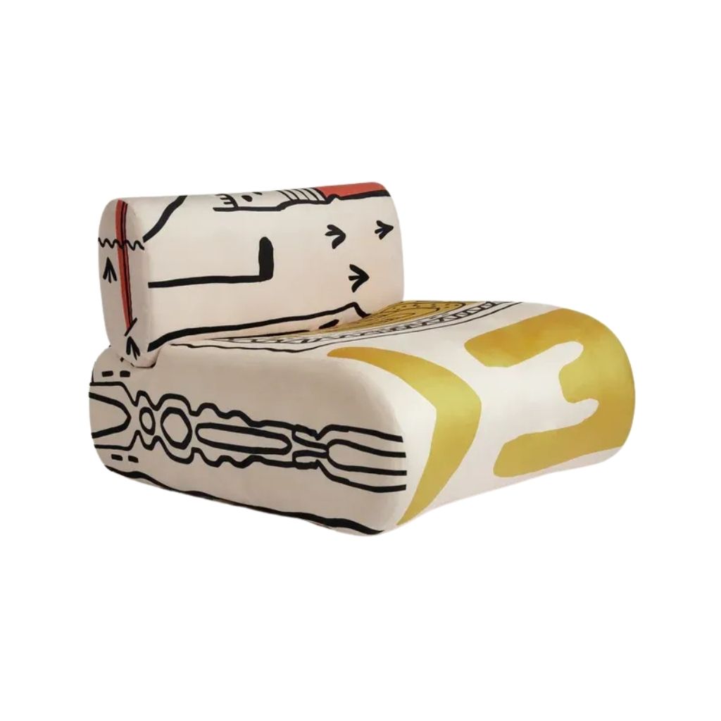 Kipu Single Seat Yellow - Vibrant Velvet Design with Comfortable Foam Padding 0