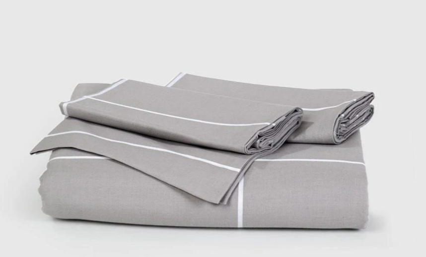 Percale Flat Sheet Set- King (Abbey grey) 0