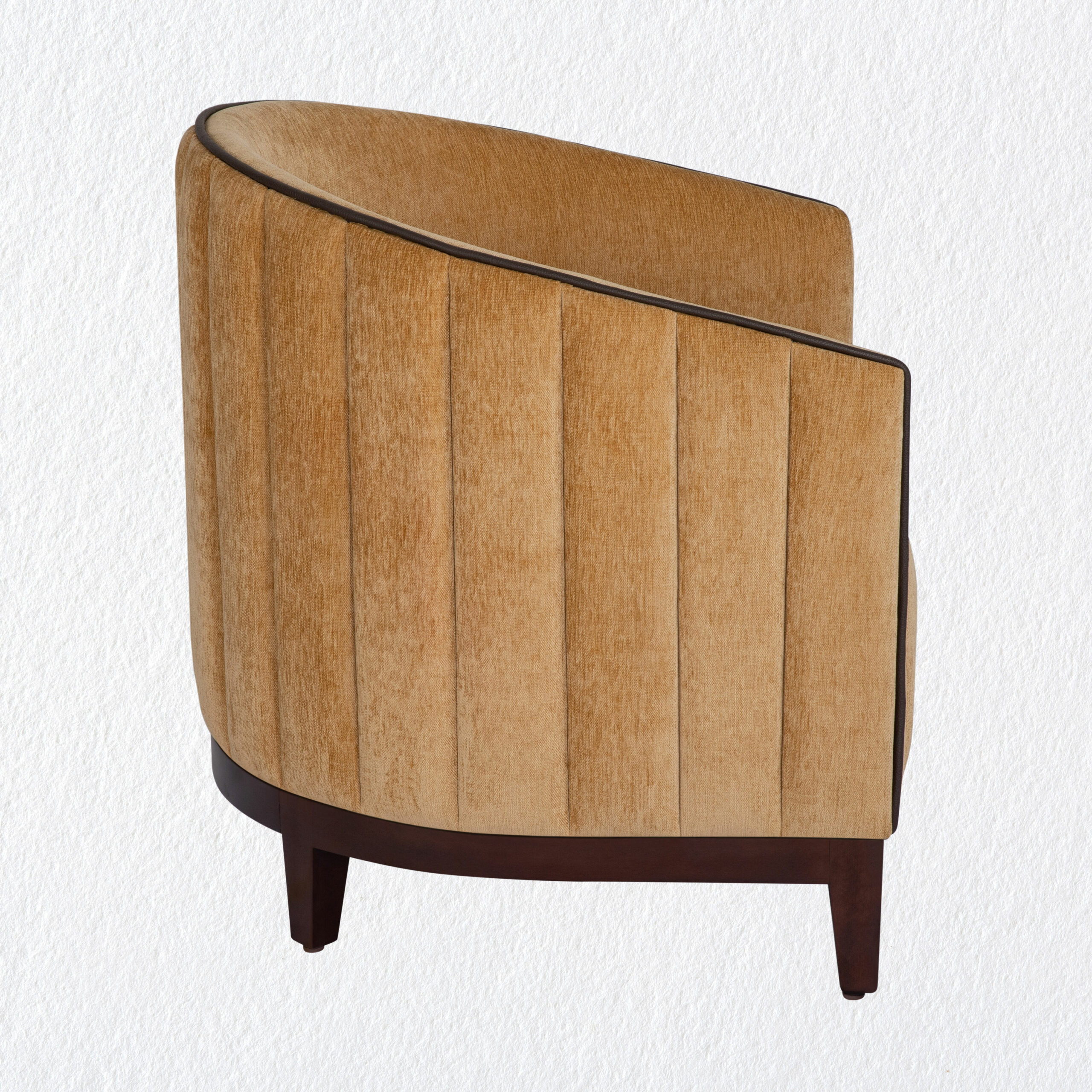 Flutes Lounge Chair - Fully Upholstered - Beech Wooden Legs 1