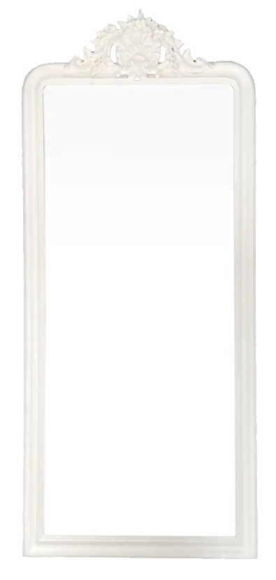 Baroness White Wall Mirror - Classic Elegance 0